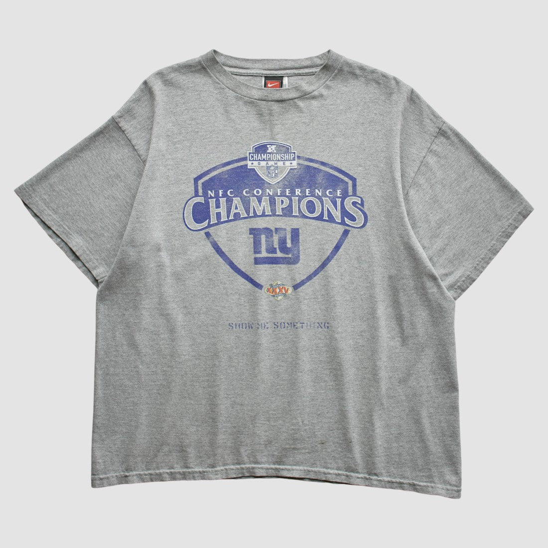 New York Giants 2000 T-Shirt - Gray Vintage sale