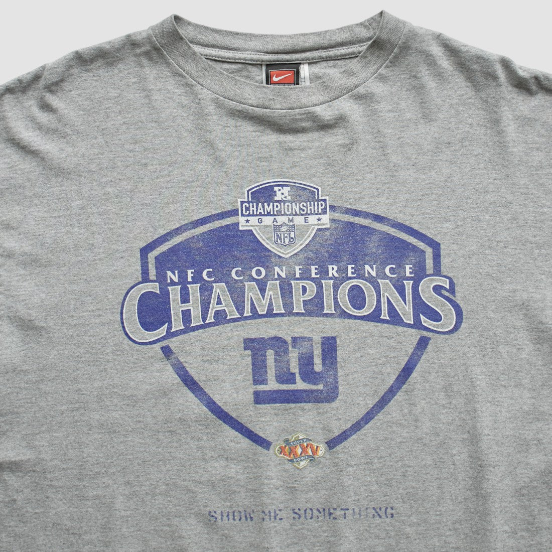 New York Giants 2000 T-Shirt - Gray Vintage sale