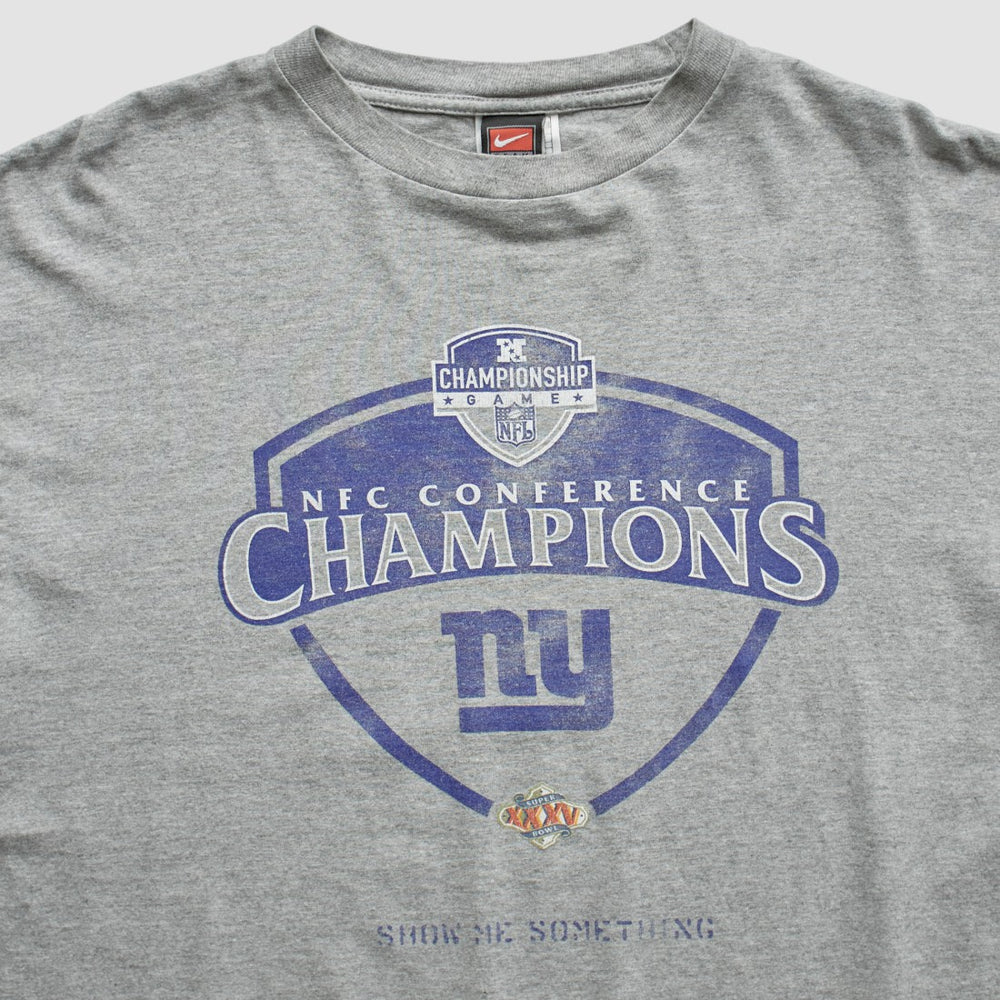 New York Giants 2000 T-Shirt - Gray Vintage sale