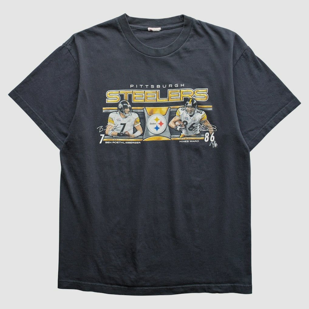 Pittsburgh Steelers 2000s T-Shirt - Black Vintage on sale