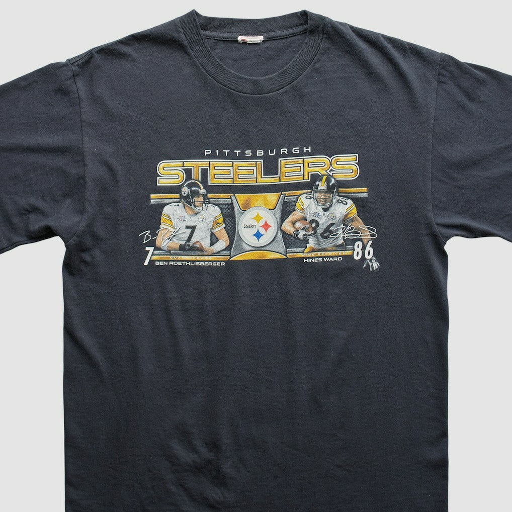 Pittsburgh Steelers 2000s T-Shirt - Black Vintage on sale
