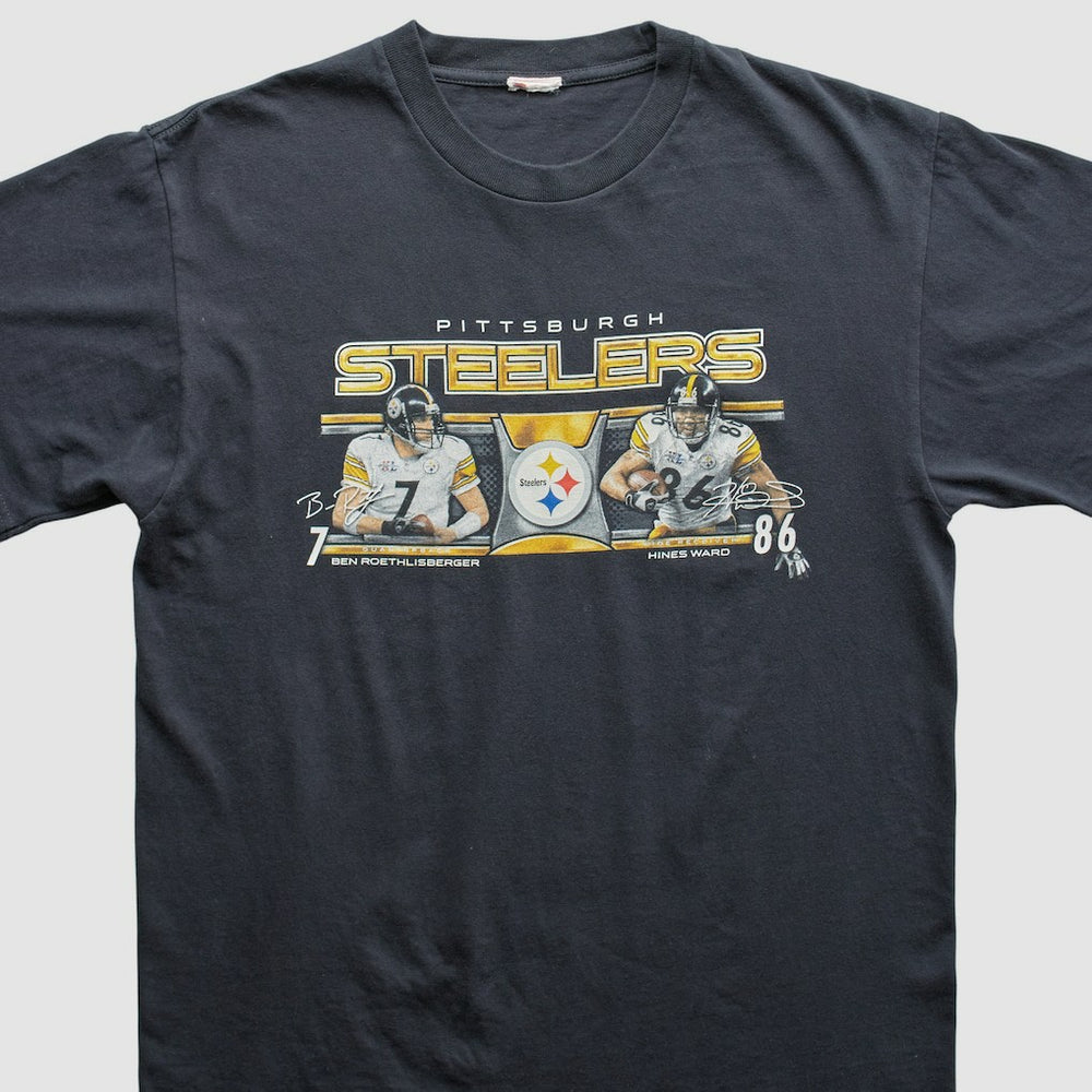 Pittsburgh Steelers 2000s T-Shirt - Black Vintage on sale
