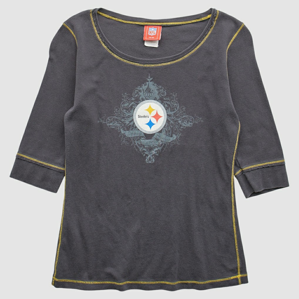 Pittsburgh Steelers NFL 2000s T-Shirt - Gray Vintage on sale