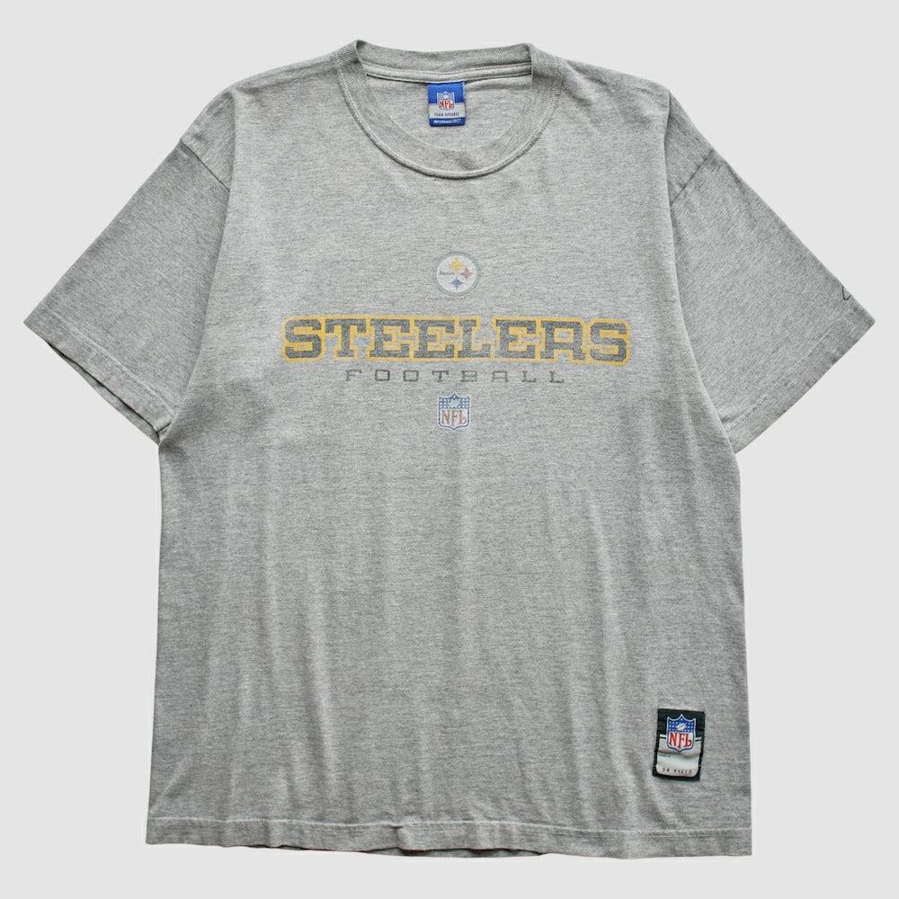 Pittsburgh Steelers Reebok 2000s T-Shirt - Gray Vintage cheap