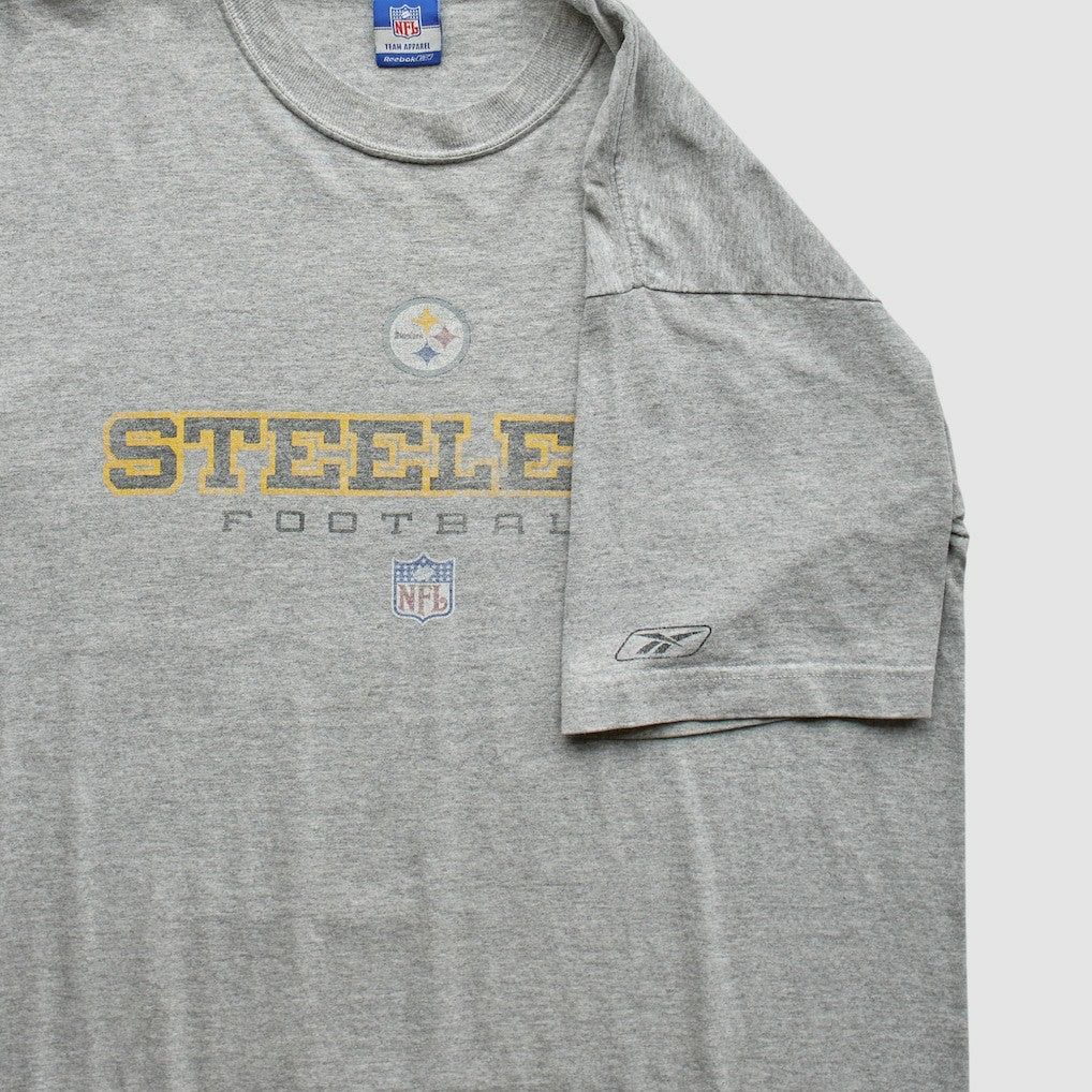 Pittsburgh Steelers Reebok 2000s T-Shirt - Gray Vintage cheap