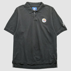 Pittsburgh Steelers Starter 2000s Polo - Black Vintage discount