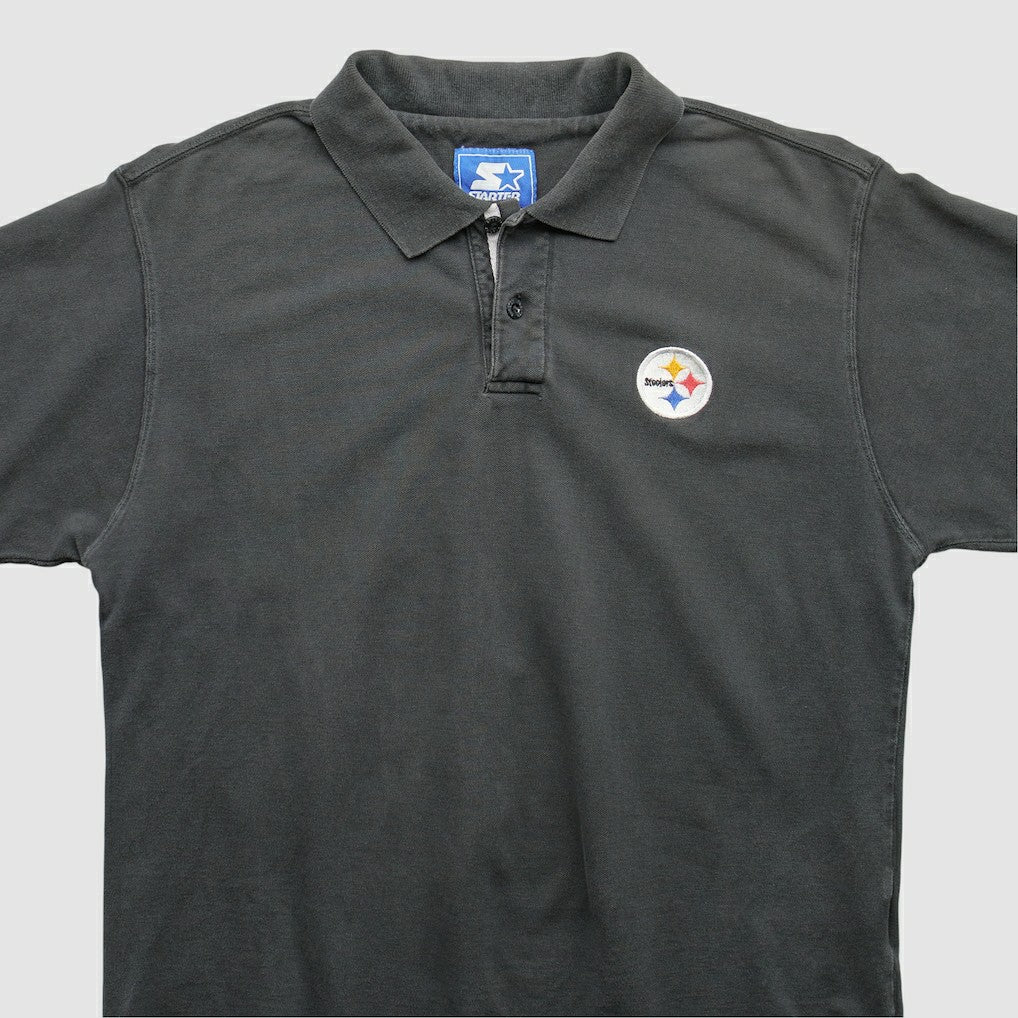 Pittsburgh Steelers Starter 2000s Polo - Black Vintage discount