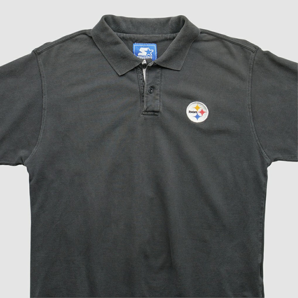 Pittsburgh Steelers Starter 2000s Polo - Black Vintage discount