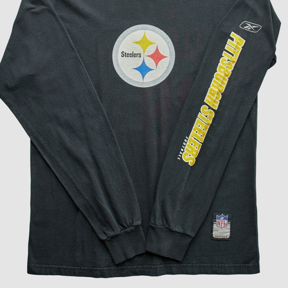 Pittsburgh Steelers Reebok 2000s T-Shirt - Black Vintage discount
