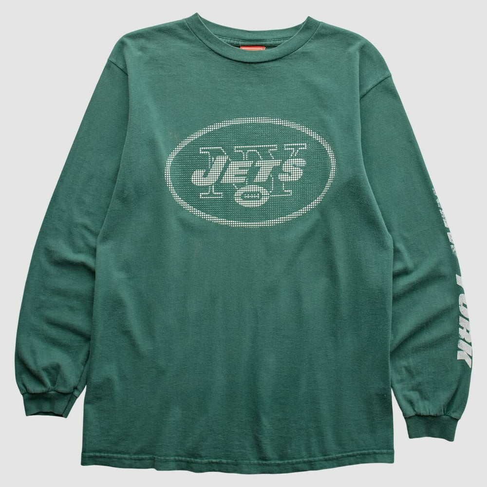 New York Jets NFL 2000s Long Sleeve T-Shirt - Green Vintage cheap