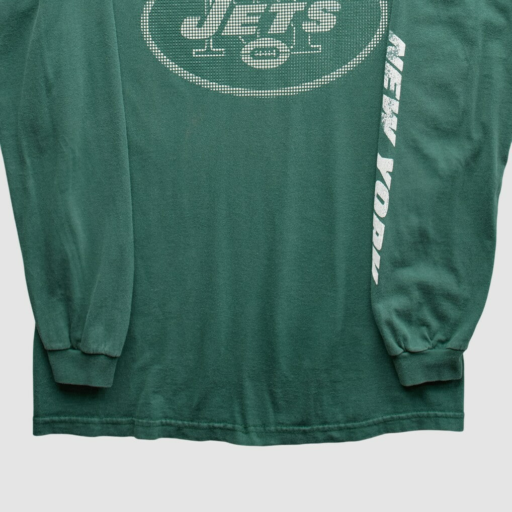 New York Jets NFL 2000s Long Sleeve T-Shirt - Green Vintage cheap