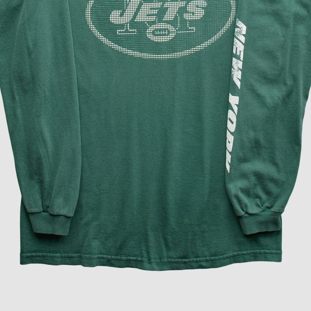 New York Jets NFL 2000s Long Sleeve T-Shirt - Green Vintage cheap