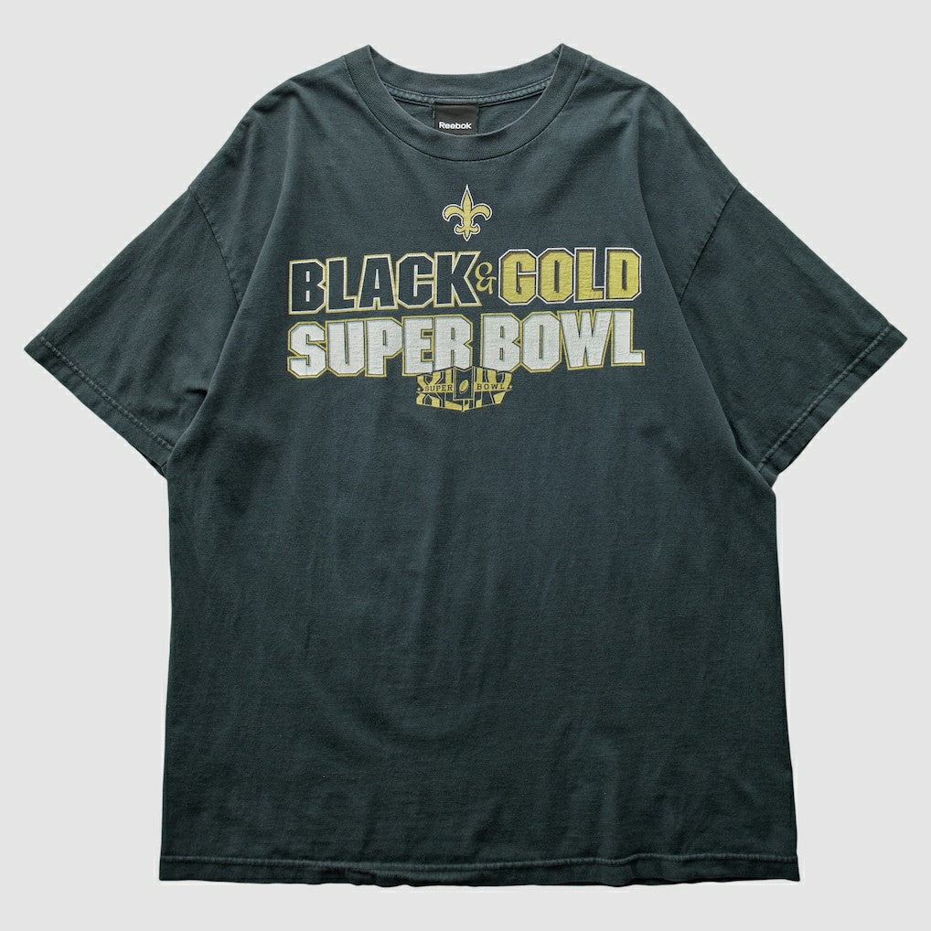 New Orleans Saints Reebok 2009 T-Shirt - Black Vintage on sale