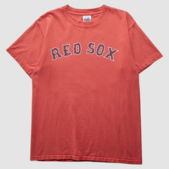 Boston Red Sox Majestic 2000s T-Shirt Red Vintage
