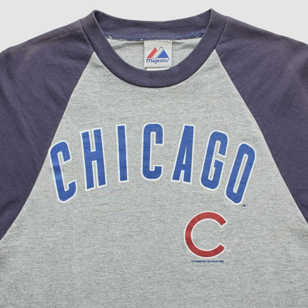 Chicago Cubs Majestic 2008 T-Shirt Heather Gray Vintage