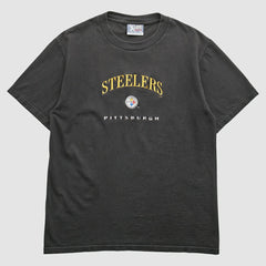 Pittsburgh Steelers Lee Apparel 90s T-Shirt - Black Vintage cheap