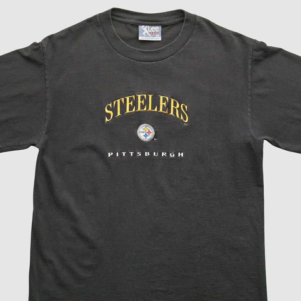 Pittsburgh Steelers Lee Apparel 90s T-Shirt - Black Vintage cheap