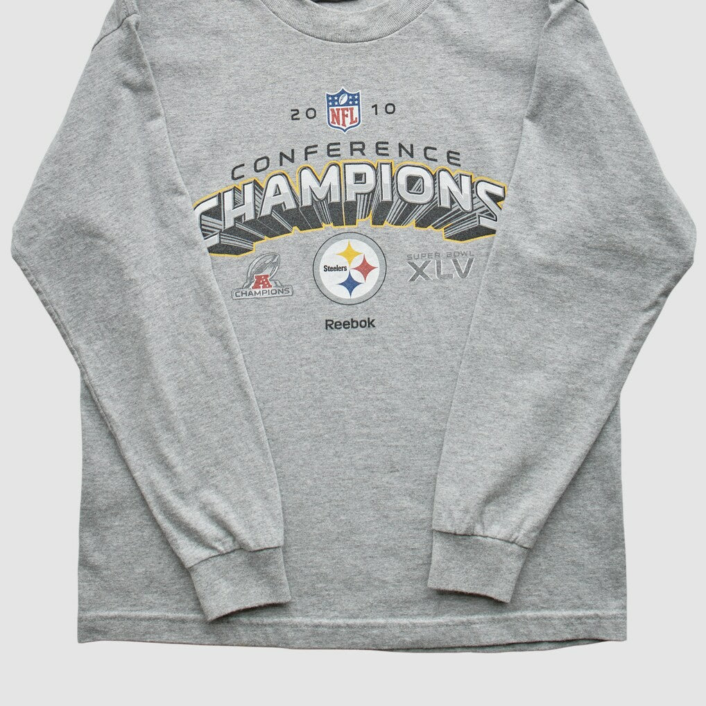 Pittsburgh Steelers Reebok 2010 Sweatshirt - Gray Vintage discount