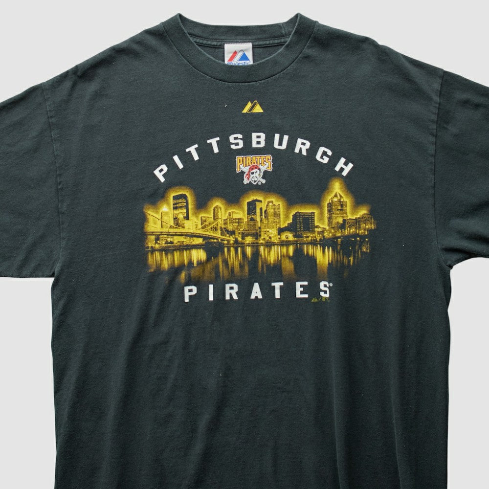 Pittsburgh Pirates Majestic 2000s T-Shirt Black Vintage