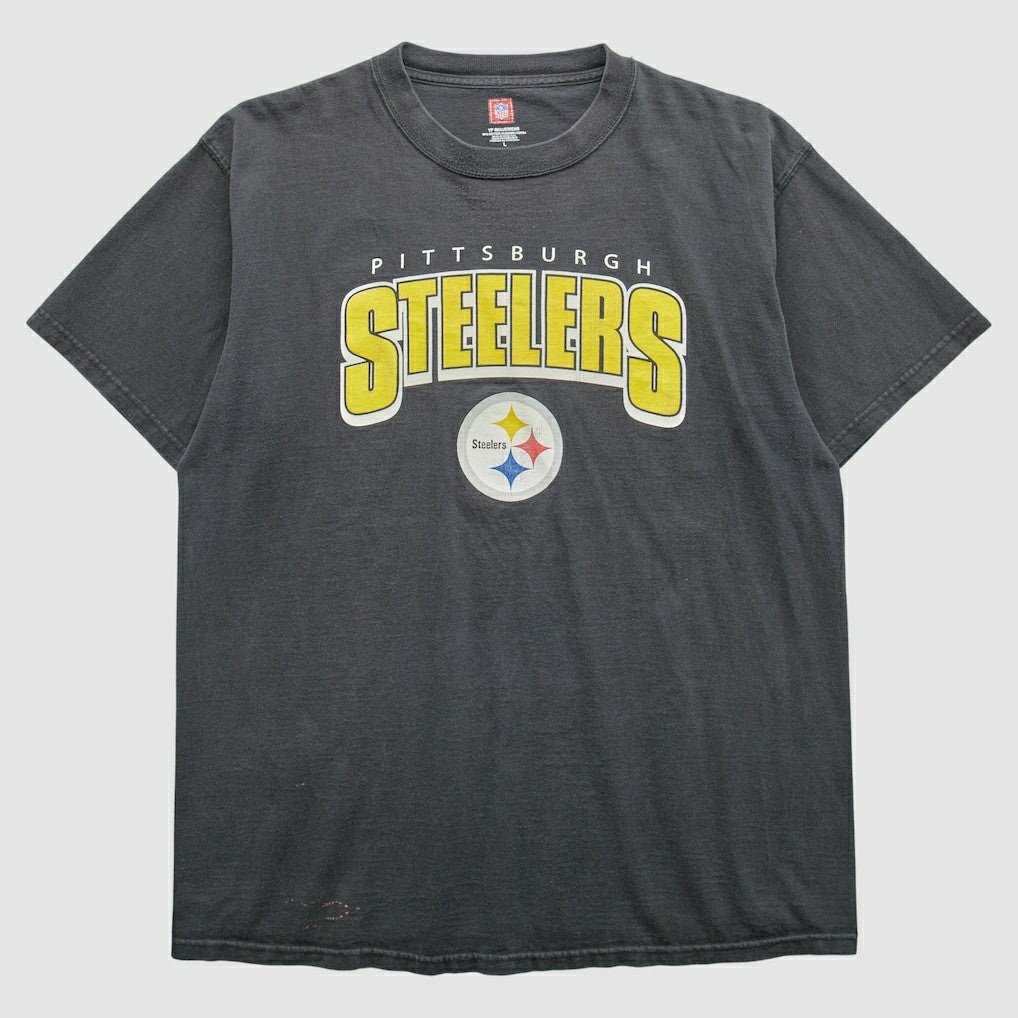 Pittsburgh Steelers 2000s T-Shirt - Black Vintage discount