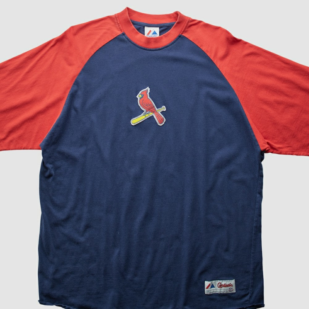 St. Louis Cardinals Majestic 2000s T-Shirt Navy Vintage