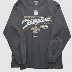 New Orleans Saints Reebok 2010 T-Shirt - Black Vintage discount