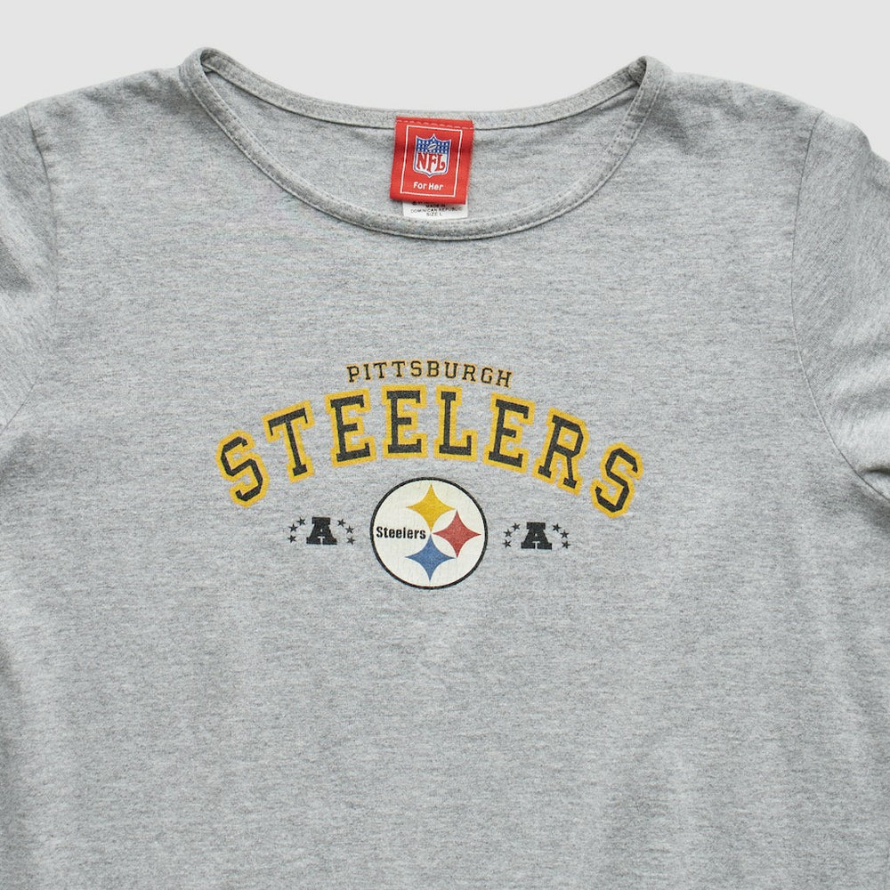 Pittsburgh Steelers NFL 2000s T-Shirt - Gray Vintage discount