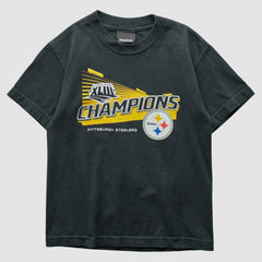 Pittsburgh Steelers Reebok 2009 T-Shirt - Black Vintage discount