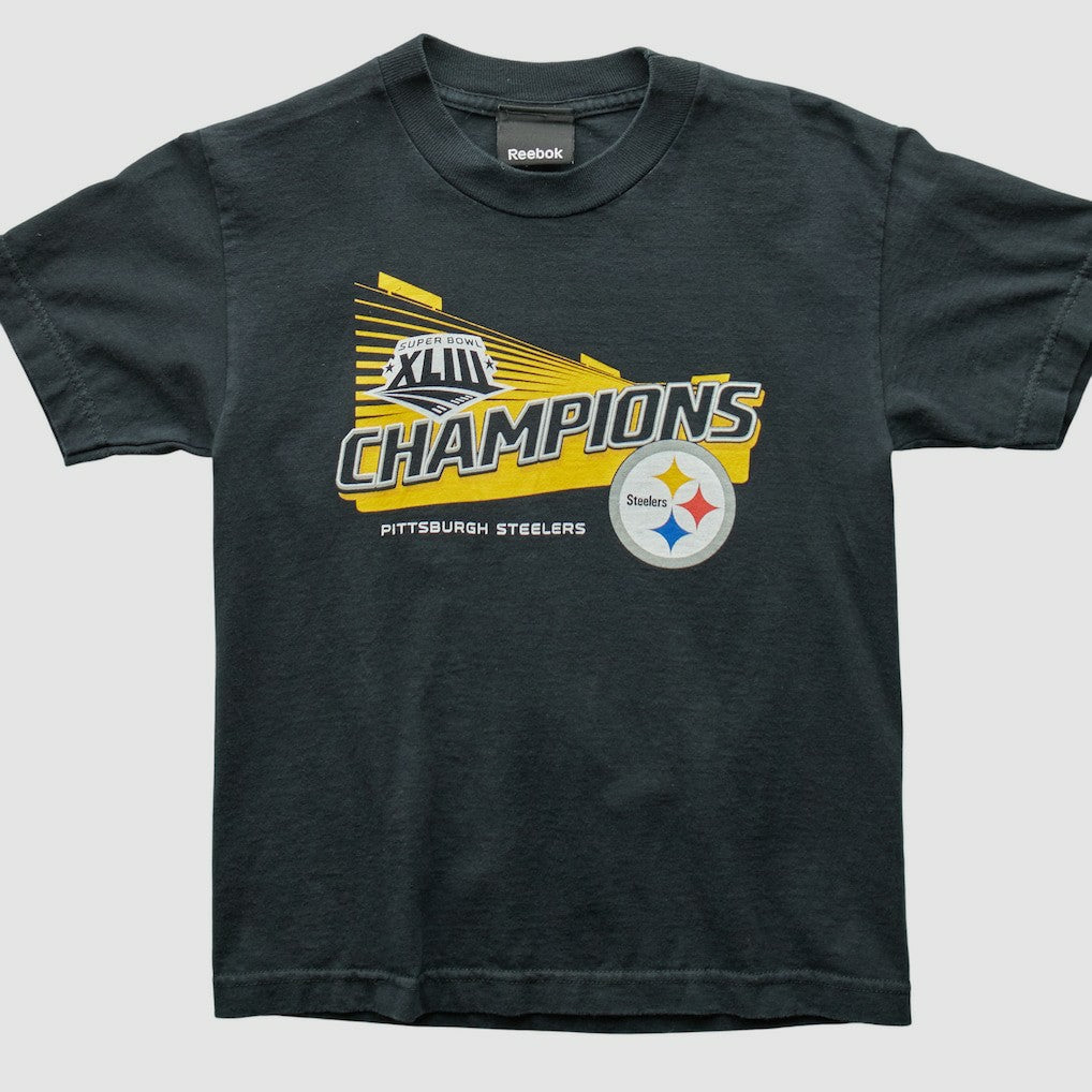 Pittsburgh Steelers Reebok 2009 T-Shirt - Black Vintage discount