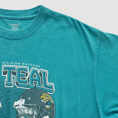 Indianapolis Colts vs. Jacksonville Jaguars Reebok 2007 T-Shirt - Teal Vintage for sale