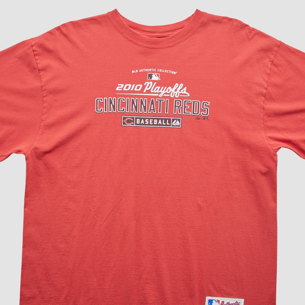 Cincinnati Reds Majestic 2010 T-Shirt Red Vintage