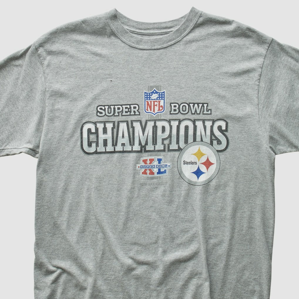 Pittsburgh Steelers 2005 T-Shirt - Gray Vintage on sale