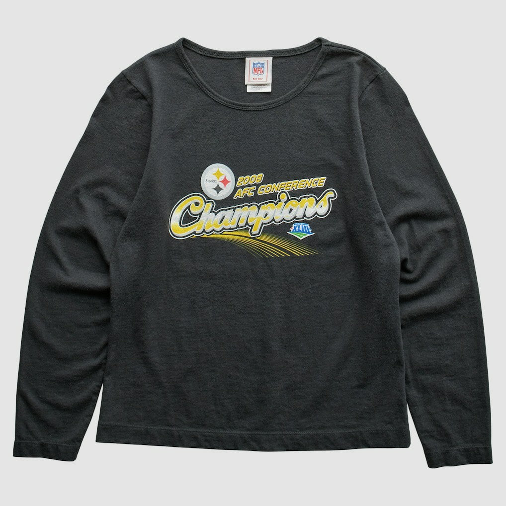 Pittsburgh Steelers NFL 2008 T-Shirt - Black Vintage for sale
