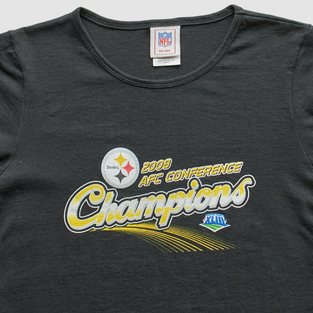 Pittsburgh Steelers NFL 2008 T-Shirt - Black Vintage for sale