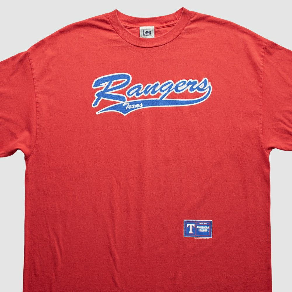 Texas Rangers Lee Apparel 2000s T-Shirt Red Vintage