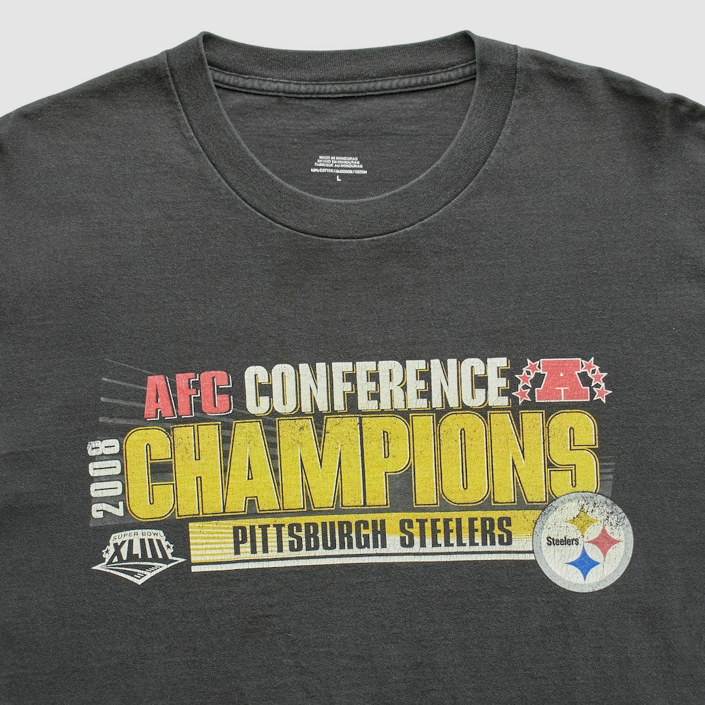 Pittsburgh Steelers 2008 T-Shirt - Black Vintage online