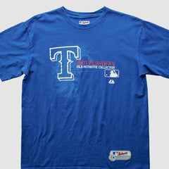 Texas Rangers Majestic 2011 T-Shirt Blue Vintage