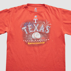 Texas Rangers Majestic 2011 T-Shirt Red Vintage