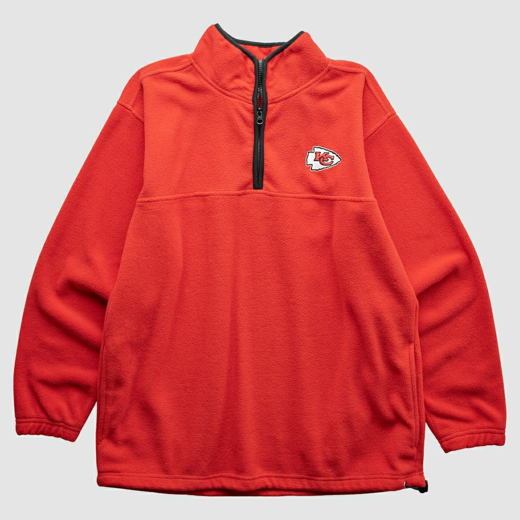 Kansas City Chiefs NFL 2000s 1/4 Zip Sweatshirt - Red Vintage on sale