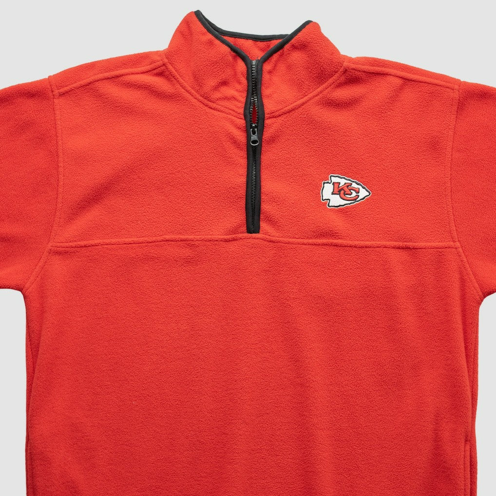 Kansas City Chiefs NFL 2000s 1/4 Zip Sweatshirt - Red Vintage on sale
