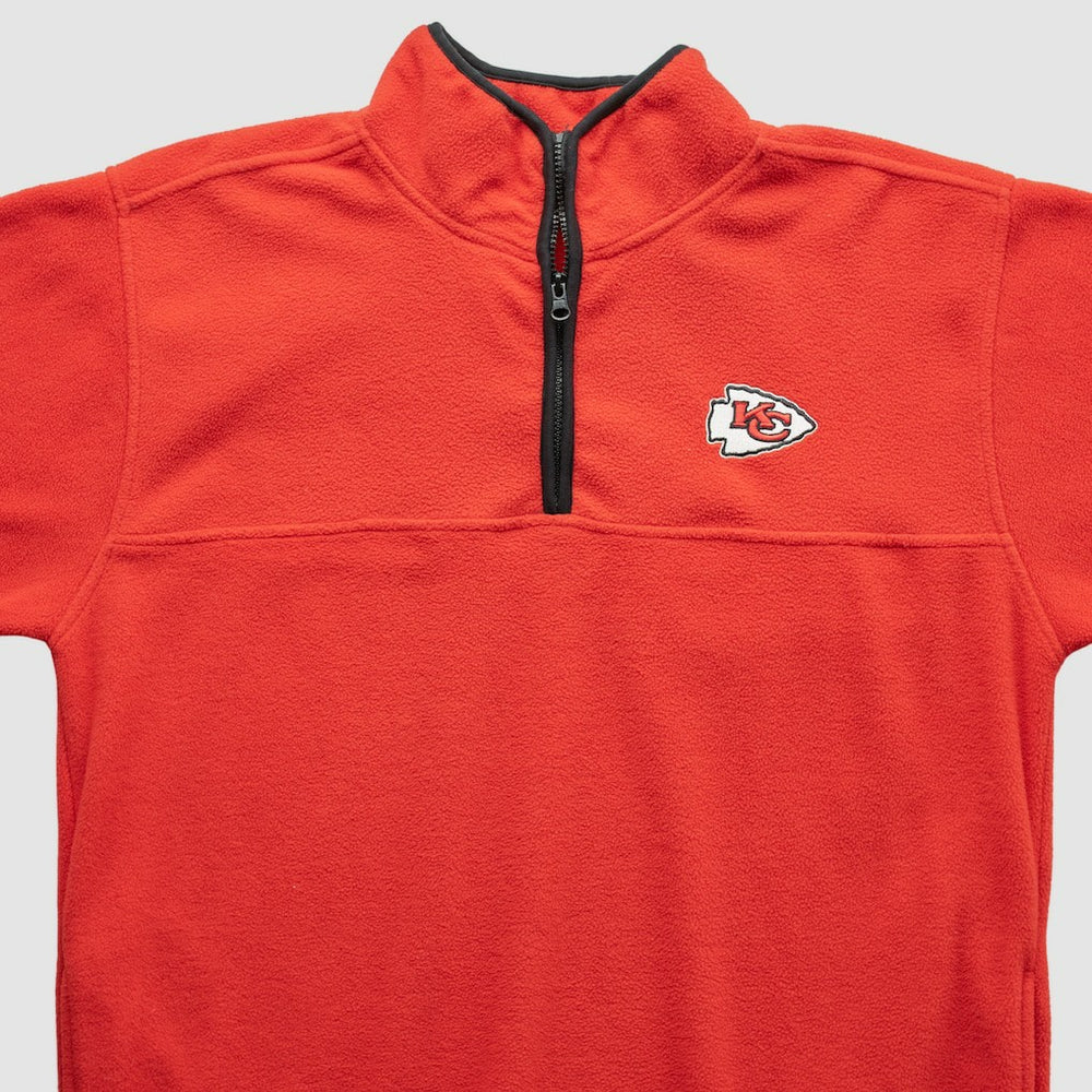 Kansas City Chiefs NFL 2000s 1/4 Zip Sweatshirt - Red Vintage on sale