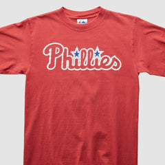 Philadelphia Phillies Majestic 2000s T-Shirt Red Vintage
