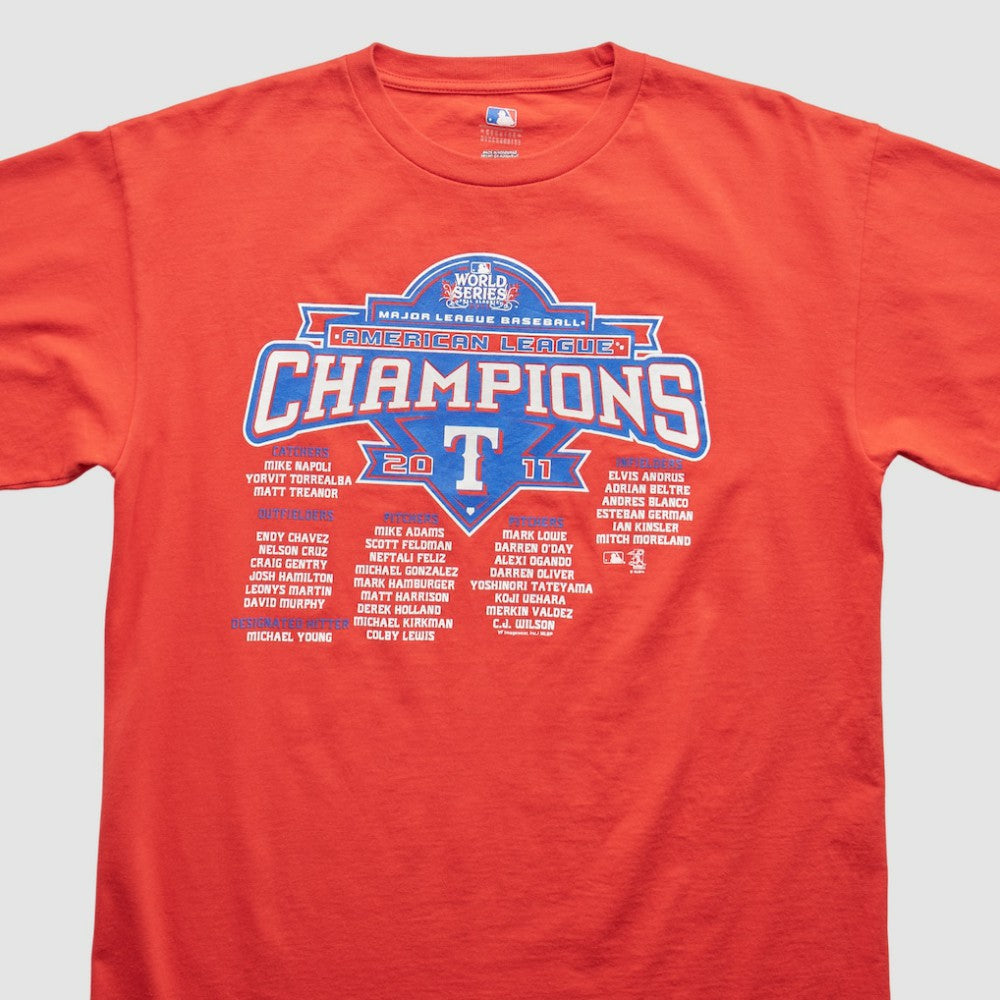 Texas Rangers 2011 T-Shirt Red Vintage