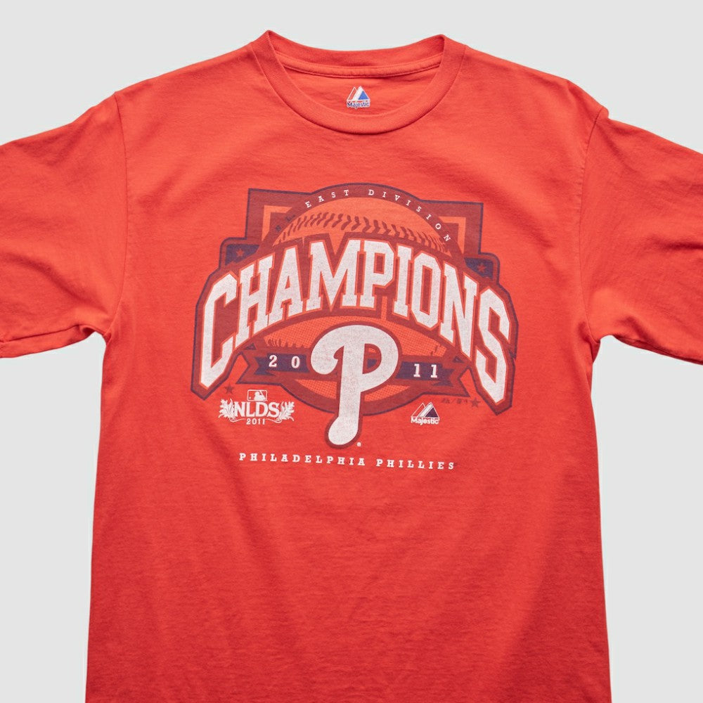 Philadelphia Phillies Majestic 2011 T-Shirt Red Vintage