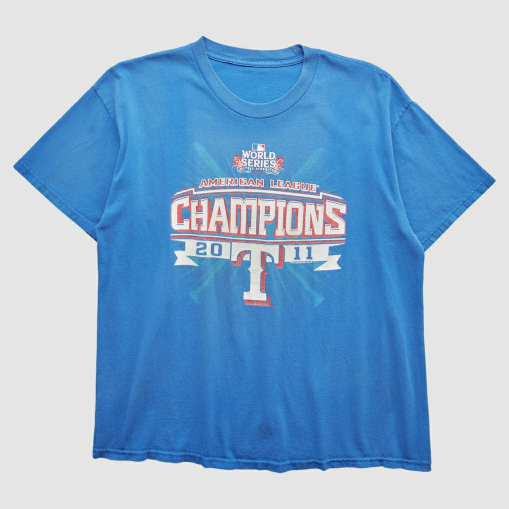 Texas Rangers 2011 T-Shirt Blue Vintage