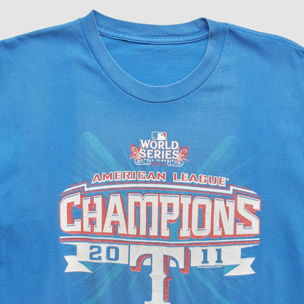 Texas Rangers 2011 T-Shirt Blue Vintage
