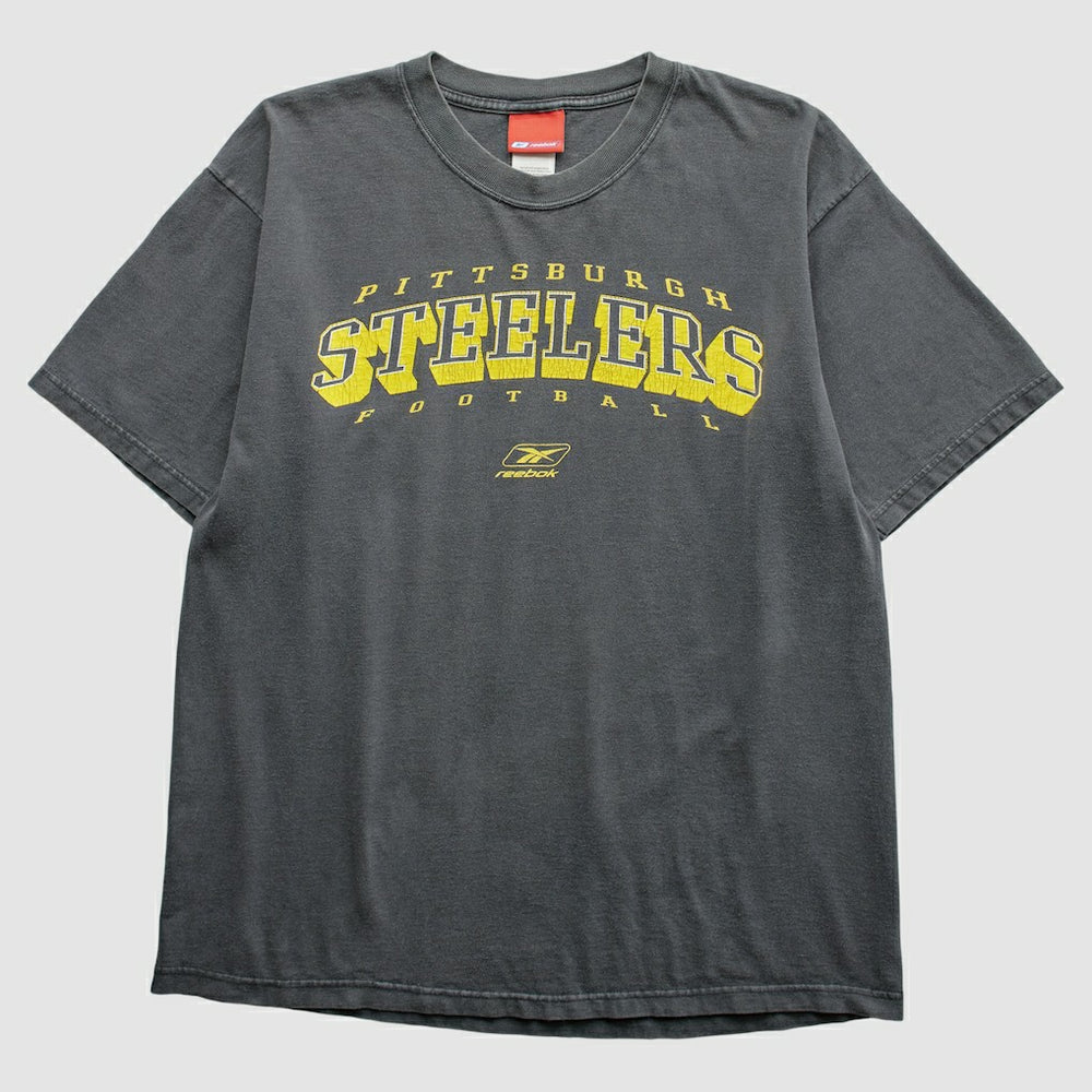 Pittsburgh Steelers Reebok 2000s T-Shirt - Gray Vintage sale