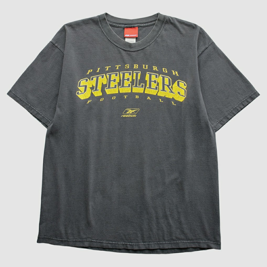 Pittsburgh Steelers Reebok 2000s T-Shirt - Gray Vintage sale