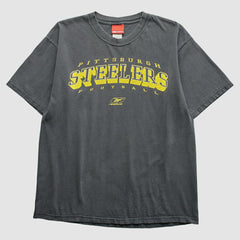 Pittsburgh Steelers Reebok 2000s T-Shirt - Gray Vintage sale