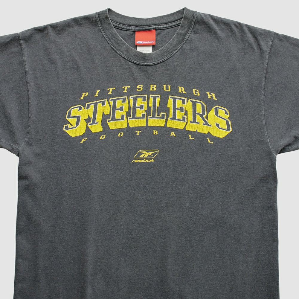 Pittsburgh Steelers Reebok 2000s T-Shirt - Gray Vintage sale